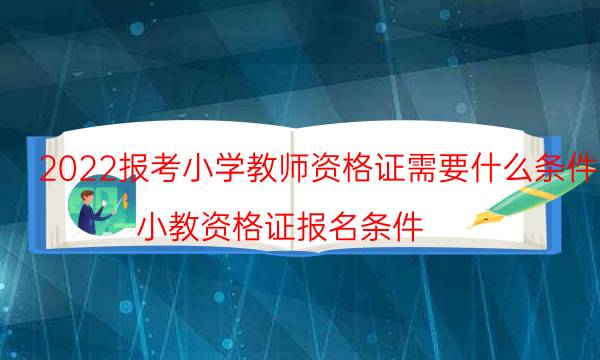 2022报考小学教师资格证需要什么条件（小教资格证报名条件）